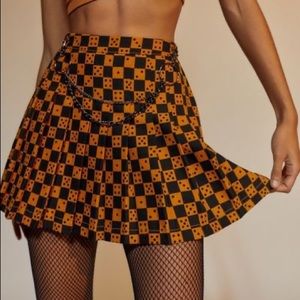 UO pleated hardware mini skirt